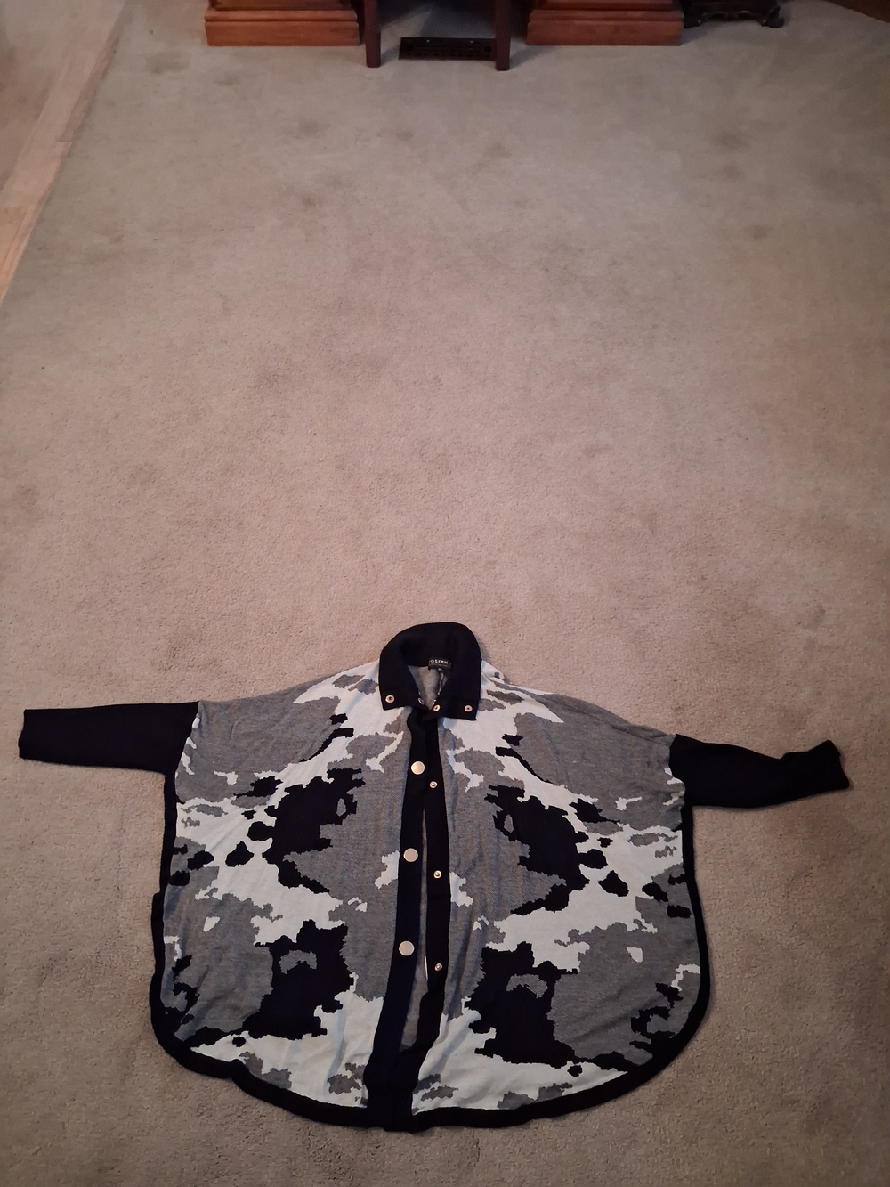 Joseph Gray & Black Camouflage Cardigan Jacket
